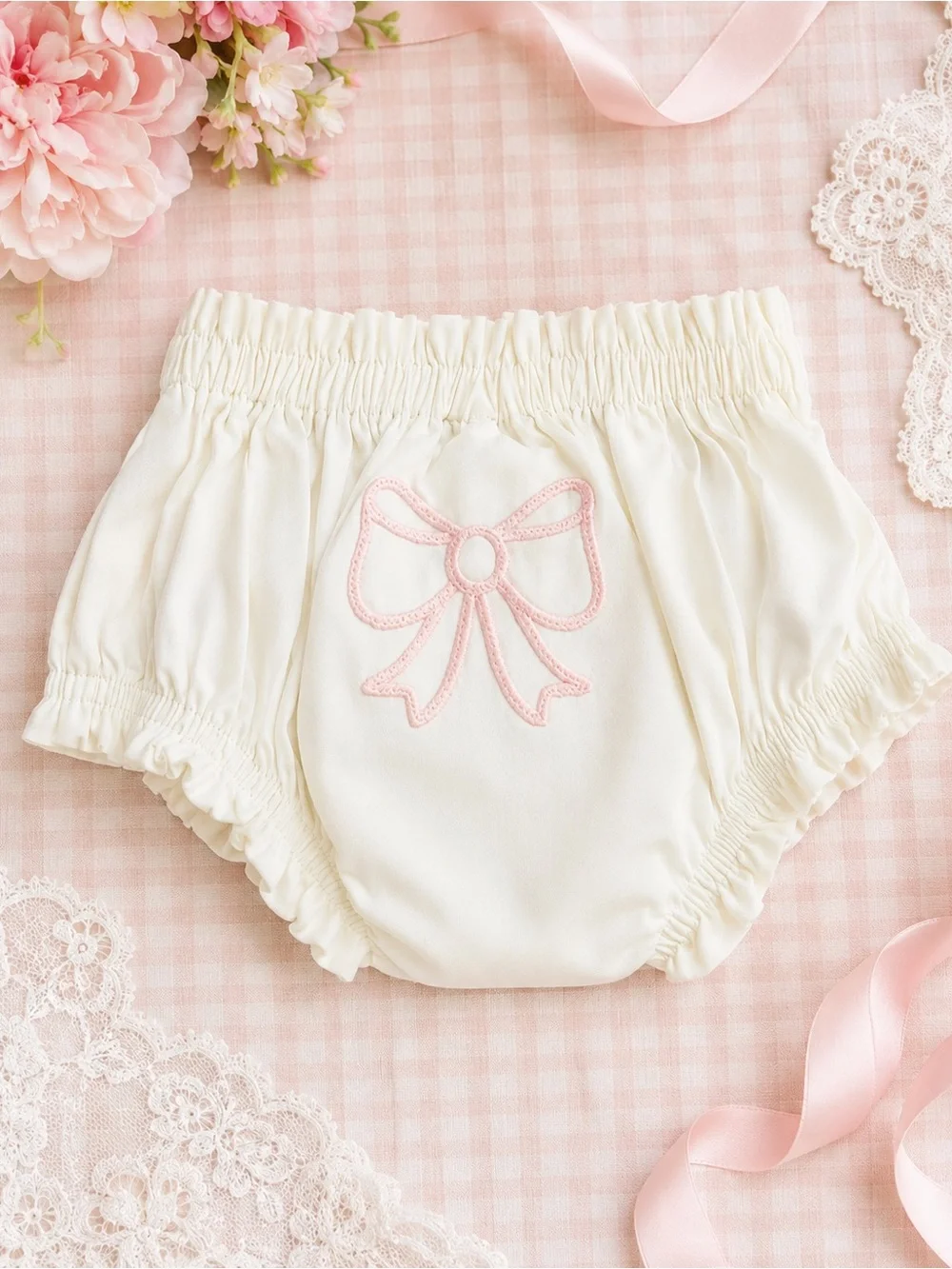 Mud Pie Pink and White Baby Bloomer Bundle